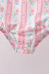 Blush floral print bow 2pc swimsuit