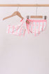 Blush floral print bow 2pc swimsuit