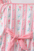 Blush floral print ruffle bow swimsuit