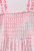 Blush floral smocked tiered dress