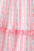 Blush floral smocked tiered dress