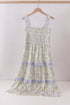 Golden meadow floral smocked tiered dress (length 41.33inch)
