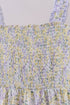 Golden meadow floral smocked tiered dress (length 41.33inch)