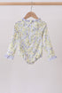 Floral mermaid applique rashguard