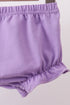 Purple rose bow smocked ruffle bloomer set