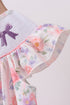 Purple rose bow smocked ruffle dress