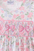 Pink floral bow smocked ruffle shorts set