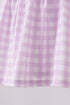 Purple floral embroidery gingham bloomer set