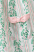 Green floral stripe pocket dress