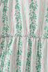 Green floral stripe dress (length 41.33in)