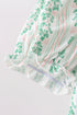 Green floral stripe dress (length 41.33in)