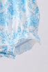 Blue rose smocked bubble