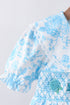 Blue rose smocked bloomer set