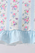 Blue floral ruffle 2pc swimsuit