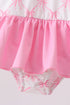 Pink bow ruffle one-piece swimsuit