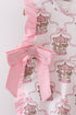 Pink carousel print ruffle bloomer set