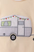 Khaki camper applique bow bloomer set