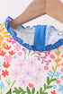 Summer floral print ruffle 2pc swimsuit