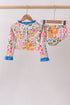 Summer floral print ruffle 2pc swimsuit