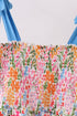 Summer floral print smocked mom&me dress