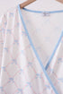 Blue bow ribbon print dress