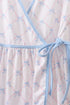 Blue bow ribbon print dress