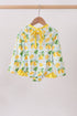 Lemon print ruffle rashguard