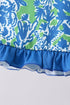 Ocean garden splash ruffle rashguard set