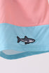 Colorblock fish embroidery swim trunks