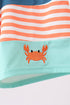 Crab embroidery swim trunks