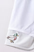 Camouflage duck embroidery swim trunks