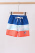Tuna embroidery swim trunks