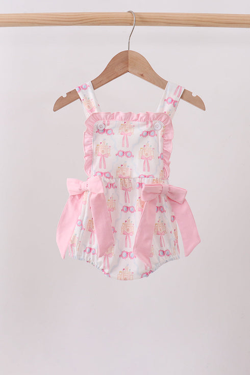 Pink bow castle ruffle bubble
