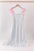 Rainbow stripe smocked dress