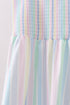 Rainbow stripe smocked dress