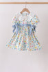 Blue Floral Lace Dress