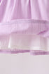 Lavender Smocked Embroidered Bow Jacquard Bloomer Set