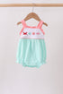 Green Marine Embroidered Jacquard Bubble