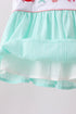 Green Marine Embroidered Jacquard Bloomer Set