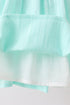 Green Marine Embroidered Jacquard Dress