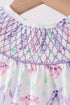 Purple Sea Turtle Smocked Bubble
