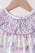 Purple Sea Turtle Smocked Set