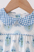Blue Retro Floral Bubble
