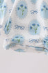 Blue Retro Floral Bubble