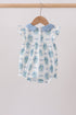 Blue Retro Floral Bubble