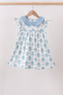 Blue Retro Floral Dress