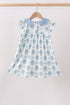 Blue Retro Floral Dress