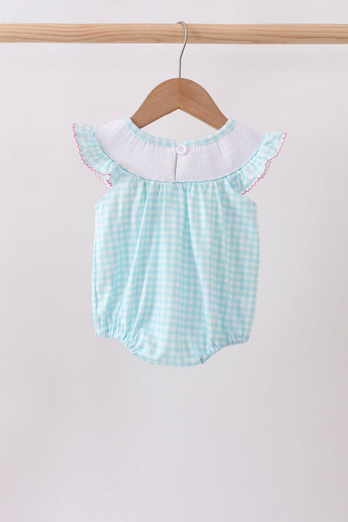 Blue Umbrella Smocked Bubble