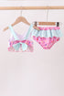 Hot Pink Umbrella Embroidered UPF Swim Set
