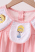 Pink Princess Embroidered Jacquard Dress